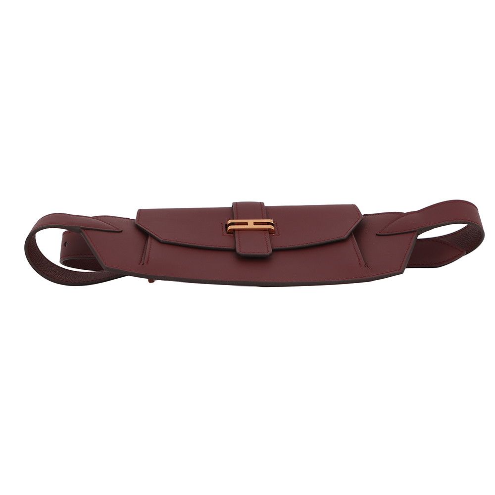 Hermes Belt Bag Elan Pocket 24 Rouge Ash Pink Gold Swift — view 4