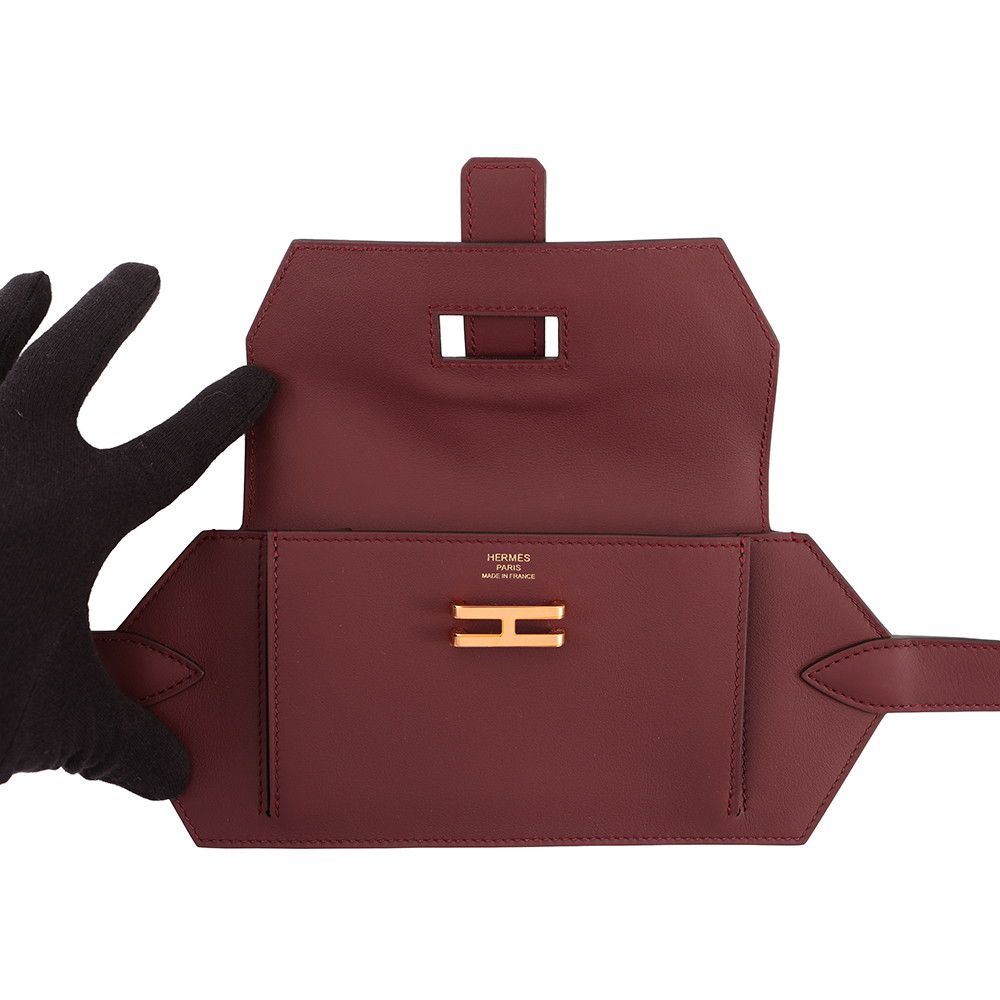 Hermes Belt Bag Elan Pocket 24 Rouge Ash Pink Gold Swift — view 6