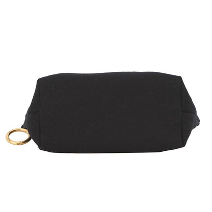 Saint Laurent Paris Pouch Rive Gauche Embroidered Wool Black — view 3