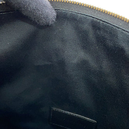 Saint Laurent Paris Pouch Rive Gauche Embroidered Wool Black — view 7