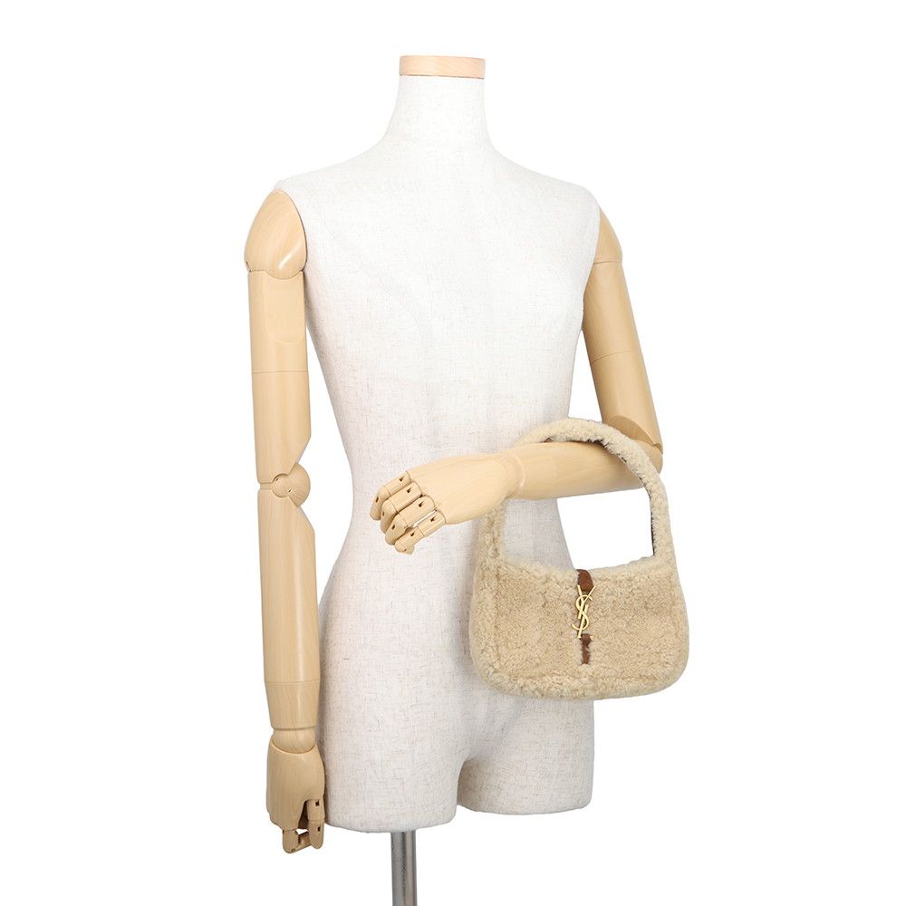 Saint Laurent Paris Handbag le 5 A 7 Mini Hobo Shearling Leather — view 4