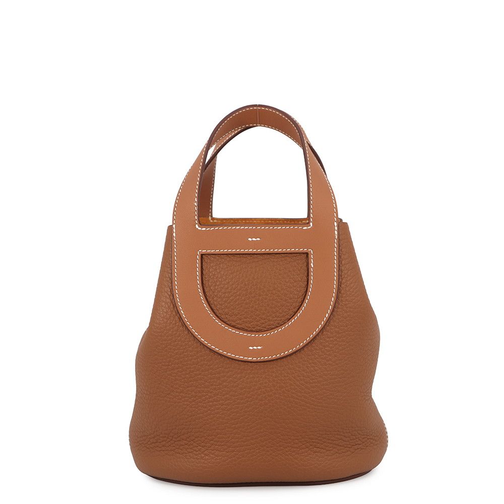 Hermes Tote Bag In The Loop 18 Gold Taurillon Clemence Swift