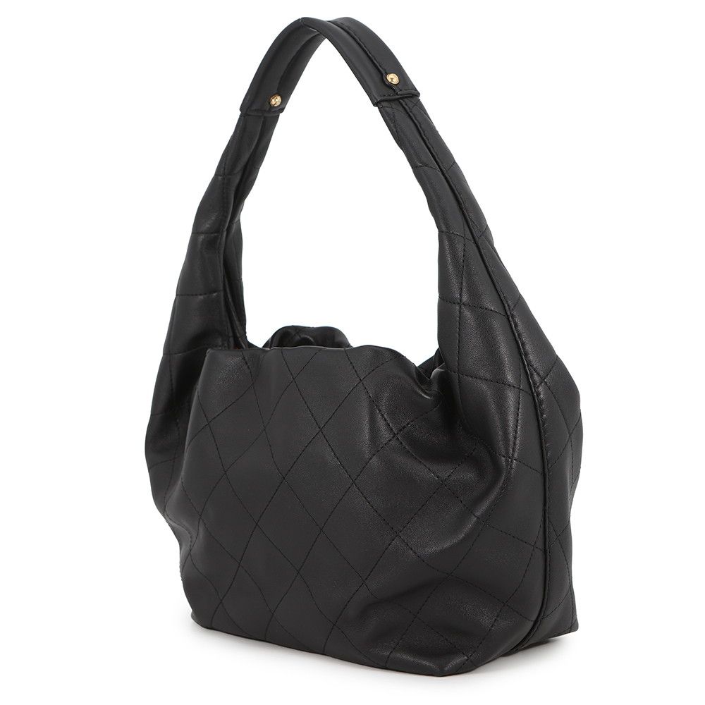 Chanel Handbag Quilted CC Logo Hobo Calfskin Black — view 2