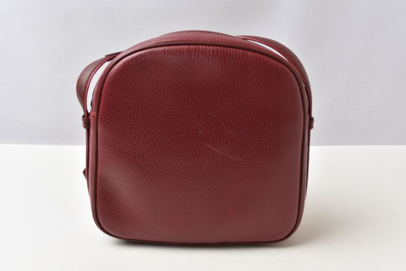 Cartier Shoulder Bag Crossbody Must de Cartier Vintage Leather Bordeaux — view 5