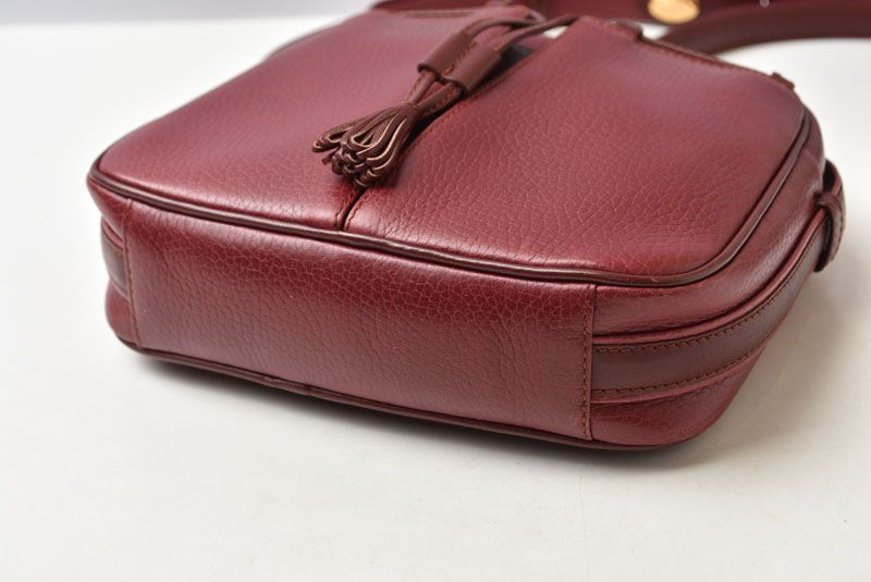Cartier Shoulder Bag Crossbody Must de Cartier Vintage Leather Bordeaux — view 7