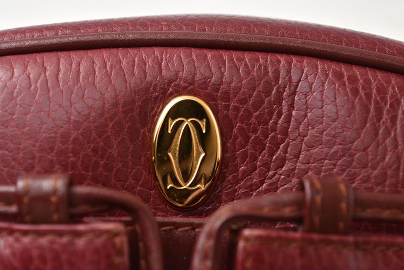 Cartier Shoulder Bag Crossbody Must de Cartier Vintage Leather Bordeaux — view 4