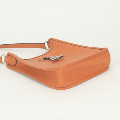Hermes Vespa TPM Shoulder Bag Epsom Orange Silver Veau — view 6