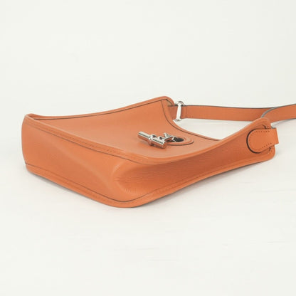Hermes Vespa TPM Shoulder Bag Epsom Orange Silver Veau — view 5