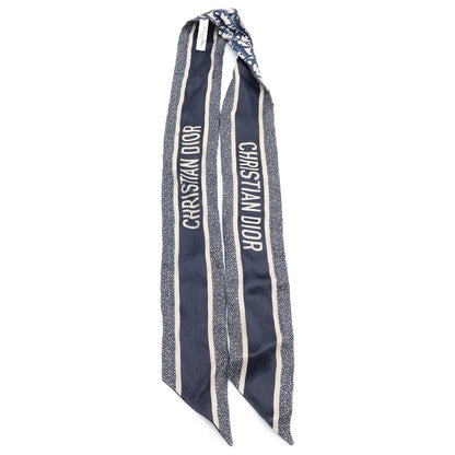 Dior Oblique Mitzah Shawl Scarf Navy NT — view 3