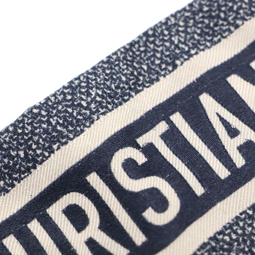 Dior Oblique Mitzah Shawl Scarf Navy NT — view 4