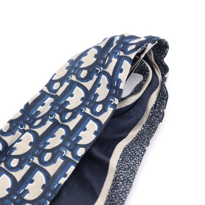 Dior Oblique Mitzah Shawl Scarf Navy NT — view 2