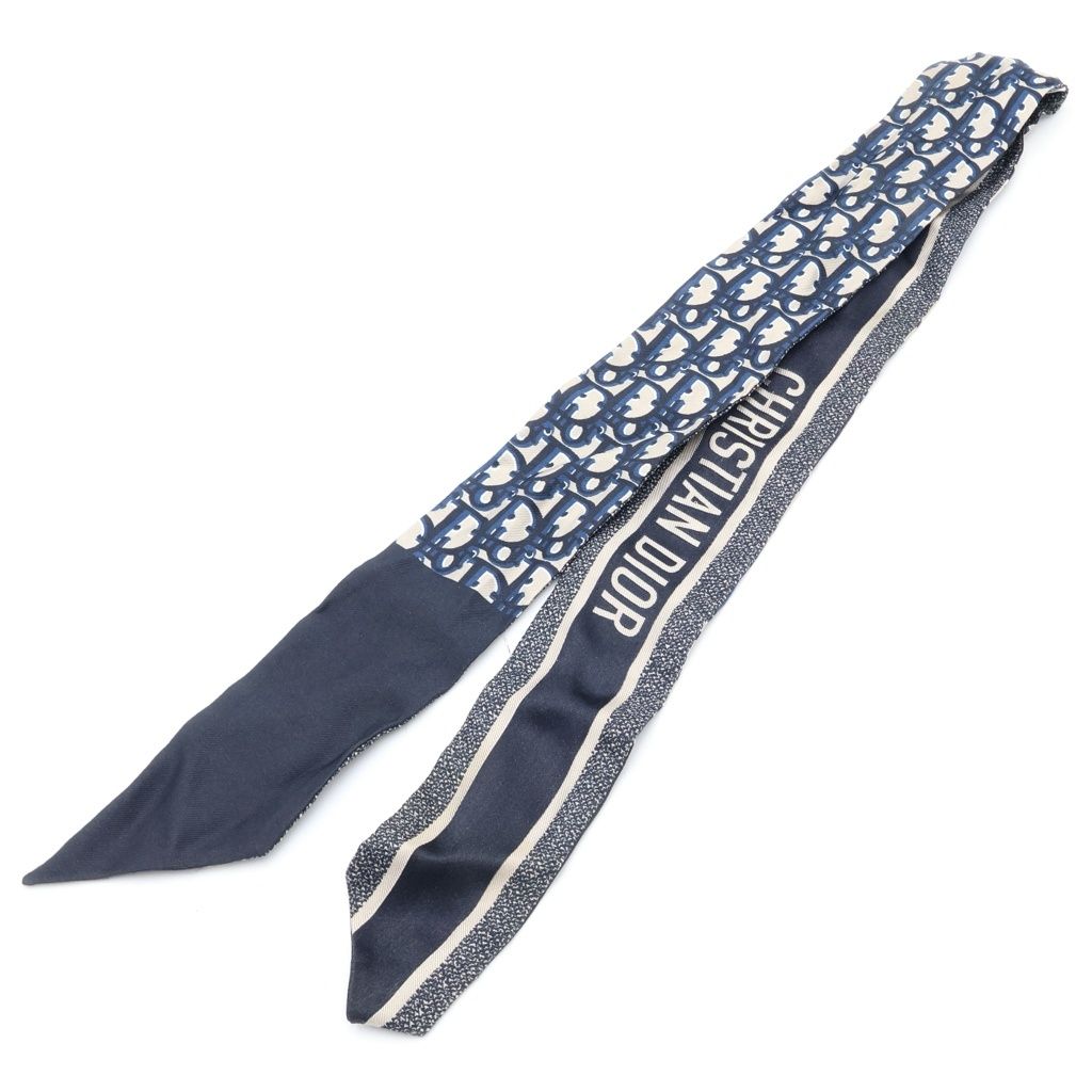 Dior Oblique Mitzah Shawl Scarf Navy NT