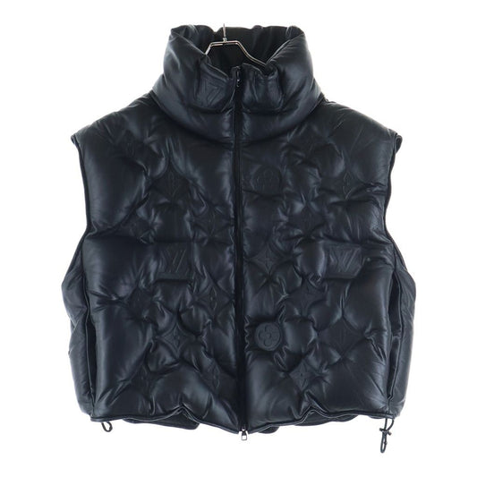 Louis Vuitton Monogram Boyhood Puffer Vest Leather Down Black