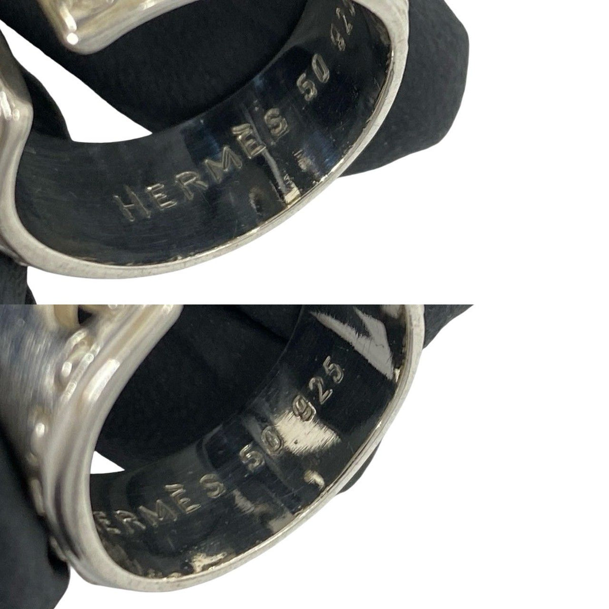 Hermes Mexico Ring 925 Sterling Silver Gold — view 3