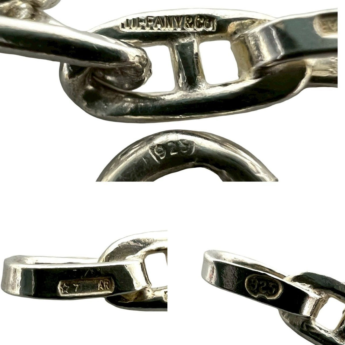 Tiffany & Co Vintage Anchor Chain Bracelet 925 Sterling Silver — view 3