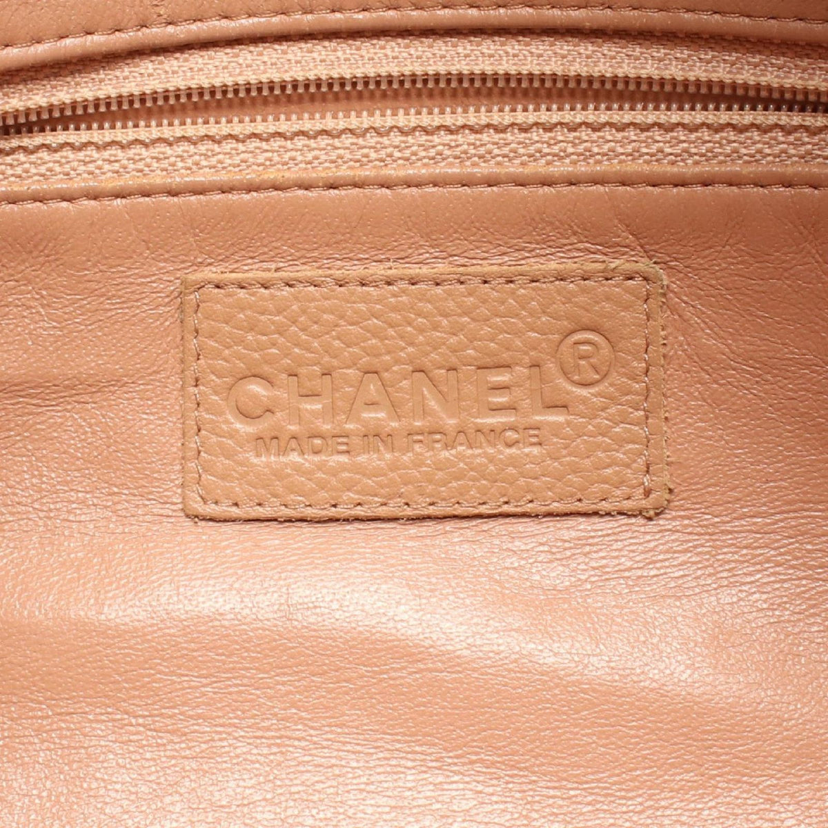 Chanel Tote Quilted Bowling Bag Camel Black Caviar Leather — view 4