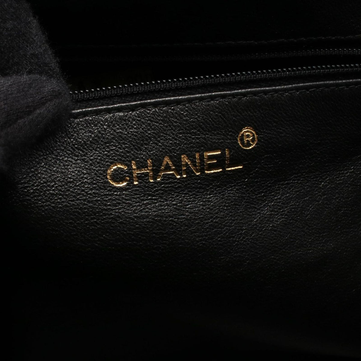 Chanel Handbag Quilted Black Caviar Leather Kiss Lock Chain — view 4