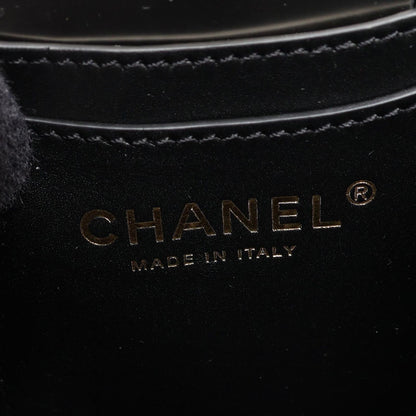 Chanel Shoulder Bag Quilted Small Vanity Black Lambskin Chain — view 4