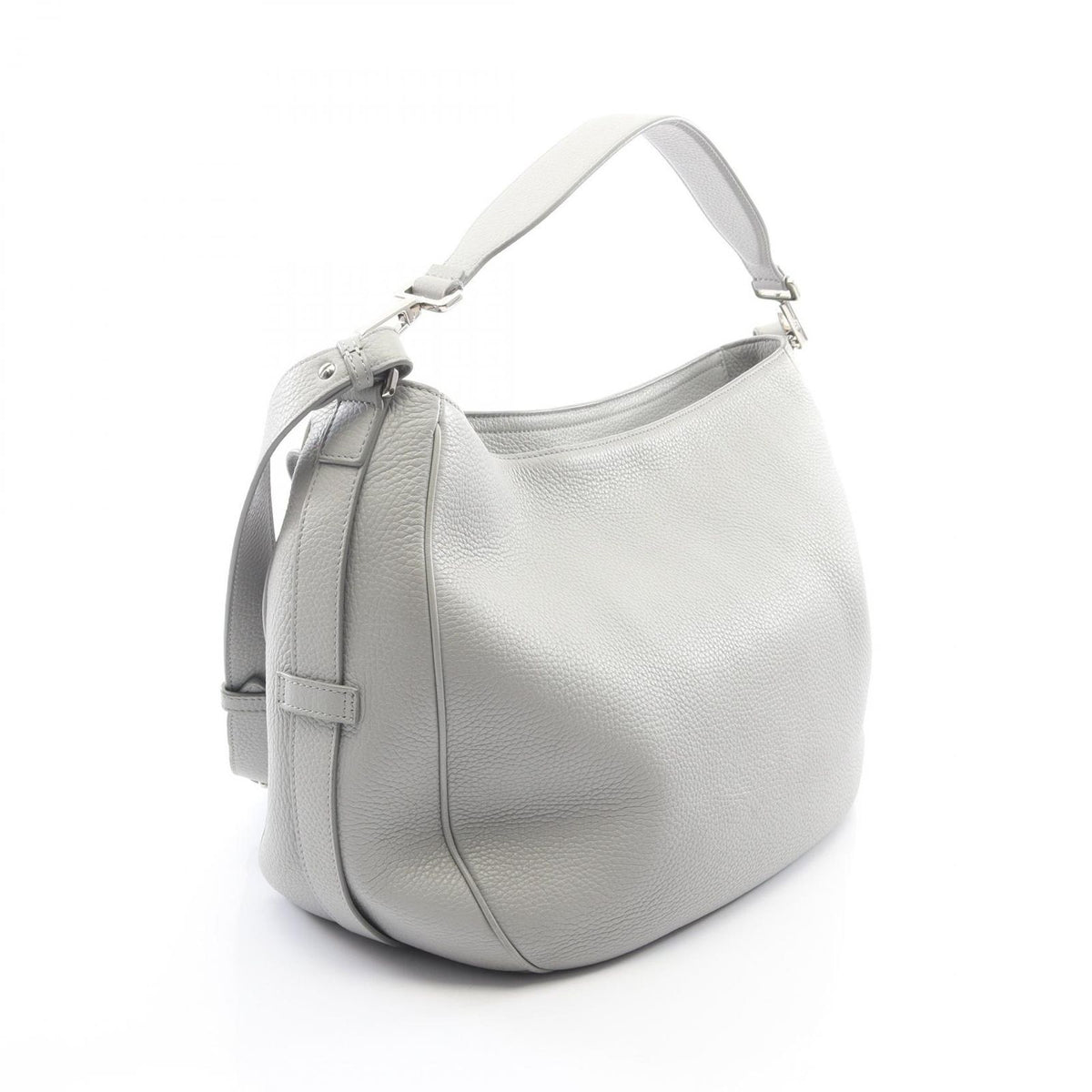 Dior Handbag Saddle Soft Bag 2-Way Gray Leather — view 2