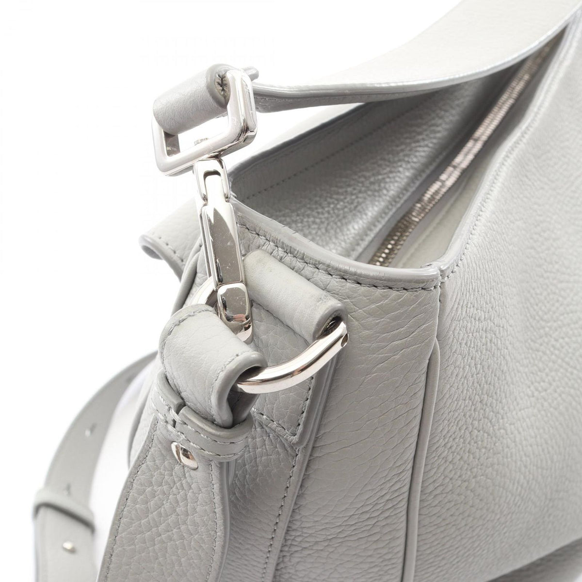Dior Handbag Saddle Soft Bag 2-Way Gray Leather — view 8