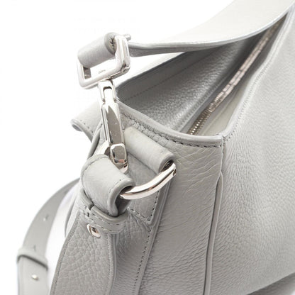Dior Handbag Saddle Soft Bag 2-Way Gray Leather — view 8