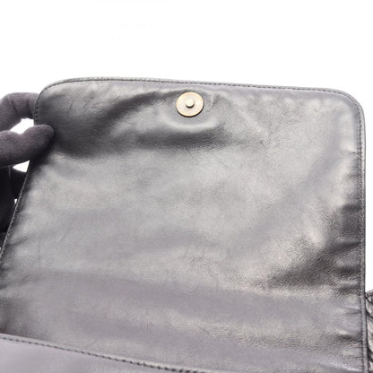 Chanel Shoulder Bag CC Logo Black Lambskin CC — view 7