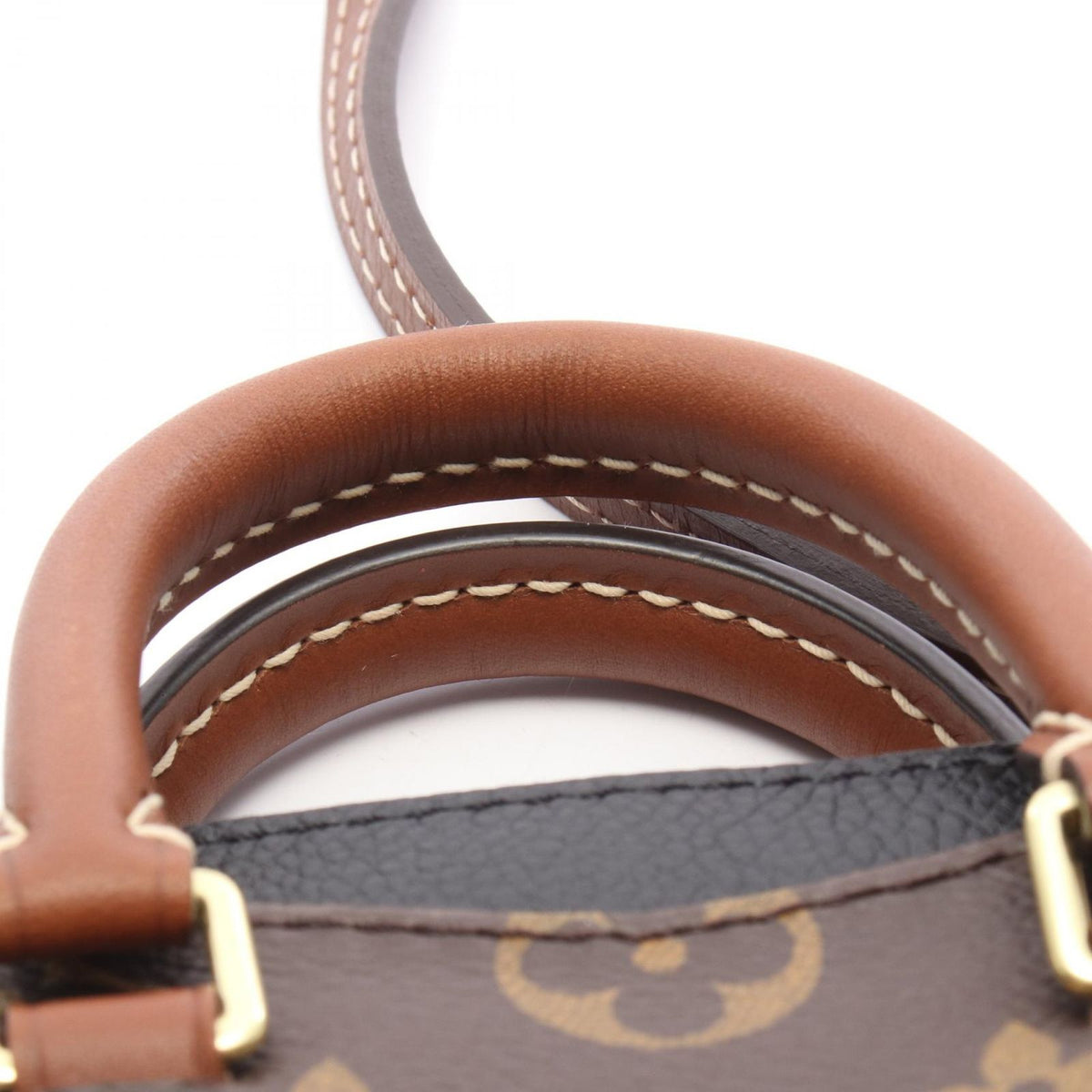 Louis Vuitton Shoulder Bag Nano Pallas 2-Way Noir Canvas Leather — view 7