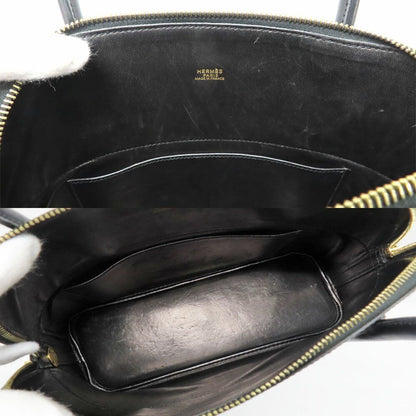 Hermes Bolide 31 Box Calf Black Handbag 2-Way Gold — view 5