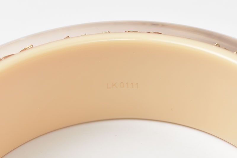 Louis Vuitton Bangle Bracelet Ankle John GM Beige Gold — view 2