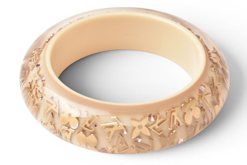 Louis Vuitton Bangle Bracelet Ankle John GM Beige Gold