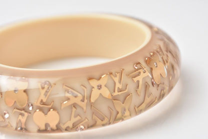 Louis Vuitton Bangle Bracelet Ankle John GM Beige Gold — view 4