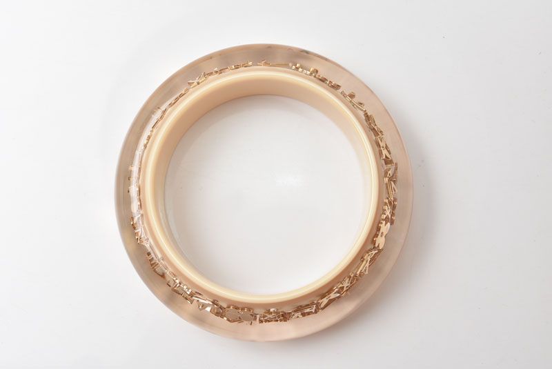 Louis Vuitton Bangle Bracelet Ankle John GM Beige Gold — view 5