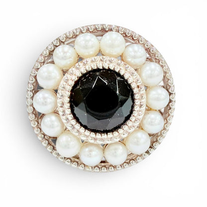 Tiffany & Co Ziegfeld Collection Ring 925 Onyx Fresh Water Pearl — view 2