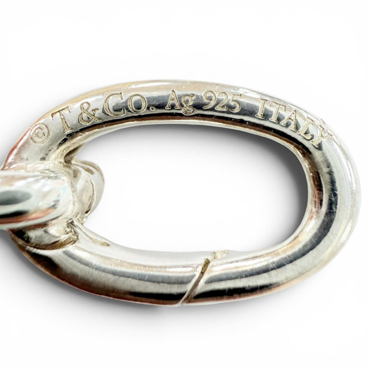 Tiffany & Co Clasping Link 925 18 Bracelet Silver Blue — view 7