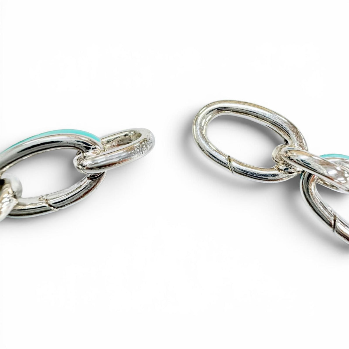 Tiffany & Co Clasping Link 925 18 Bracelet Silver Blue — view 6