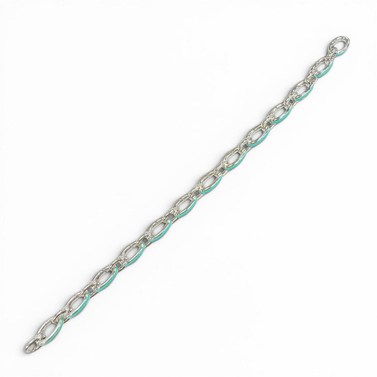 Tiffany & Co Clasping Link 925 18 Bracelet Silver Blue — view 4