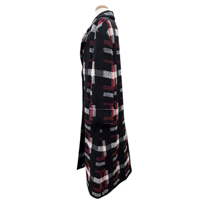 Chanel Wool CC Logo Button All Over Pattern Coat — view 3