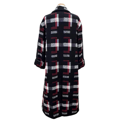 Chanel Wool CC Logo Button All Over Pattern Coat — view 4