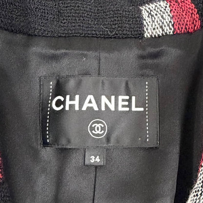 Chanel Wool CC Logo Button All Over Pattern Coat — view 7