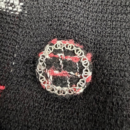Chanel Wool CC Logo Button All Over Pattern Coat — view 6