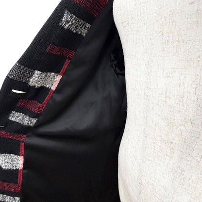 Chanel Wool CC Logo Button All Over Pattern Coat — view 5