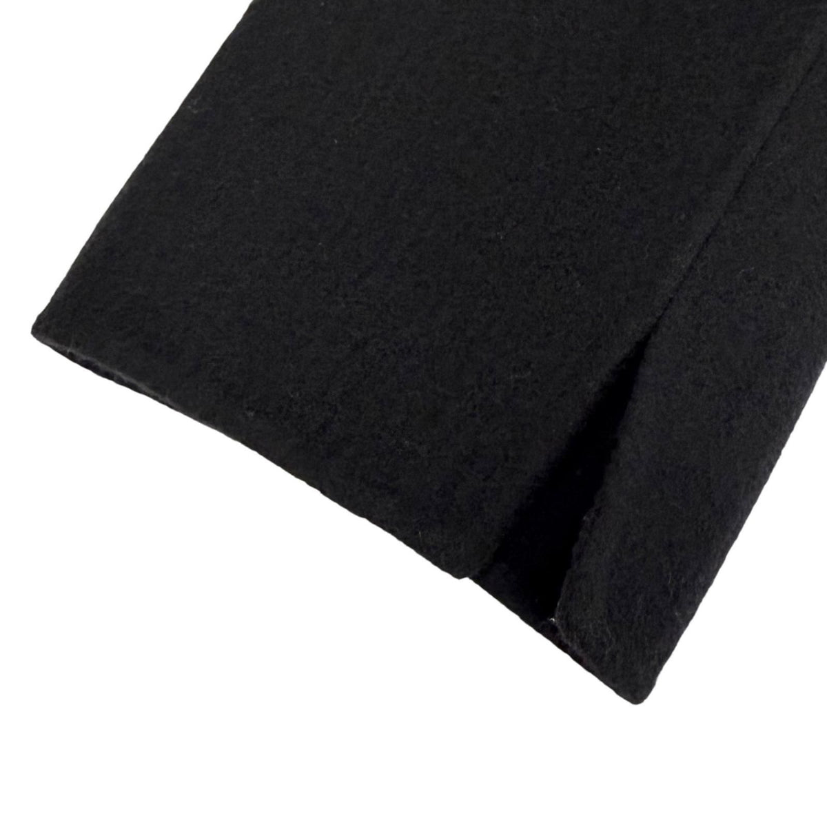 Max Mara White Tag 100% Virgin Wool Belt Wrap Coat Long Simple Black 36 — view 6