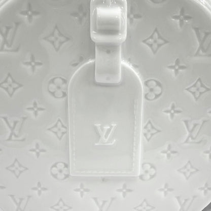 Louis Vuitton Vase Porcelain Monogram Pattern Embossed Bag Motif White — view 7