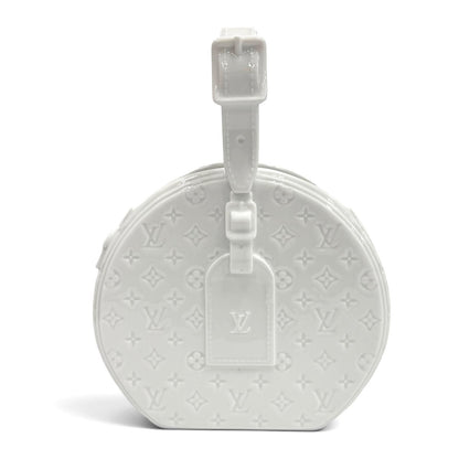 Louis Vuitton Vase Porcelain Monogram Pattern Embossed Bag Motif White