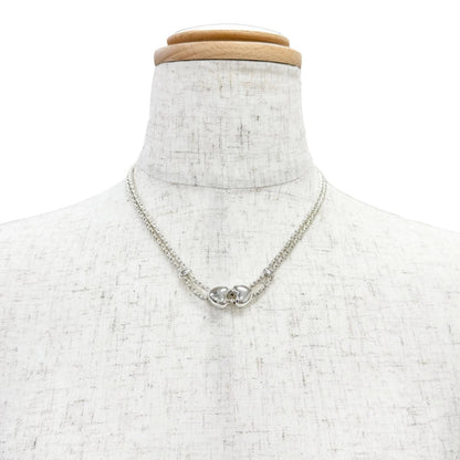 Tiffany & Co Double Rope Heart 925 Choker Necklace Silver — view 2