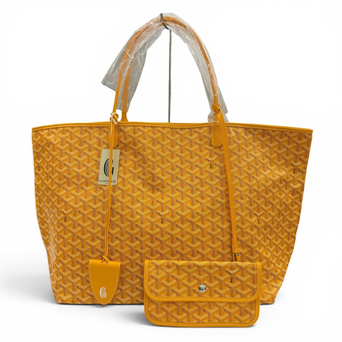 Goyard Saint Louis GM Processed Clip Universal Tote Bag Yellow
