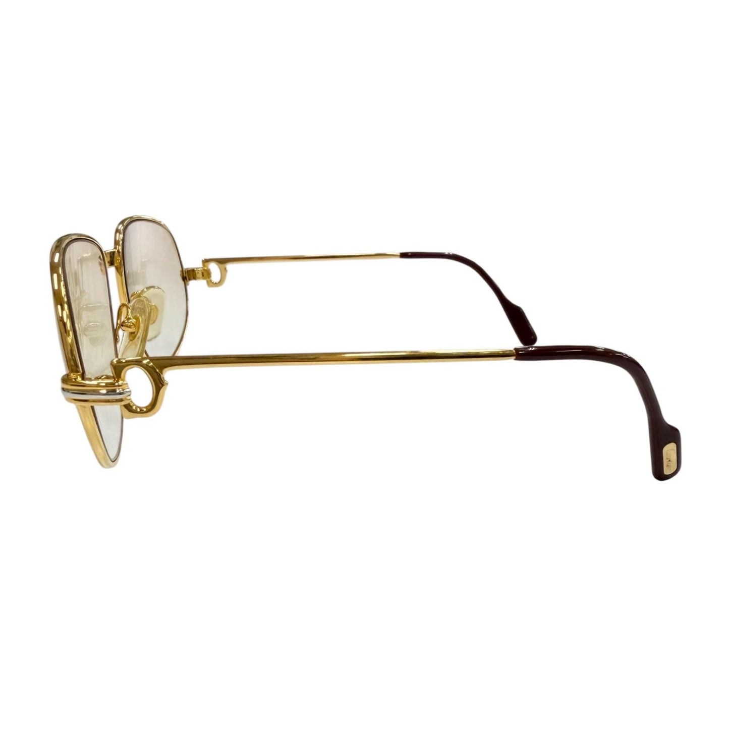 Cartier Vintage Trinity Gradient Lens Eyewear Sunglasses Gold Bordeaux — view 4