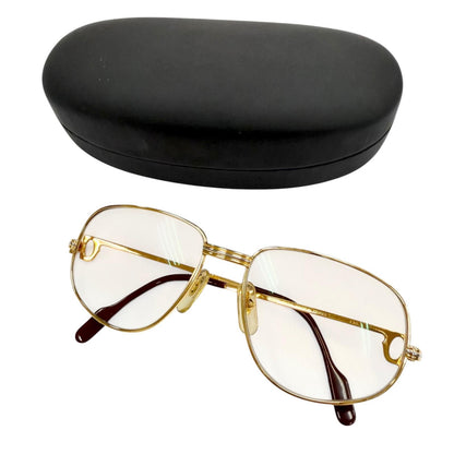 Cartier Vintage Trinity Gradient Lens Eyewear Sunglasses Gold Bordeaux — view 2
