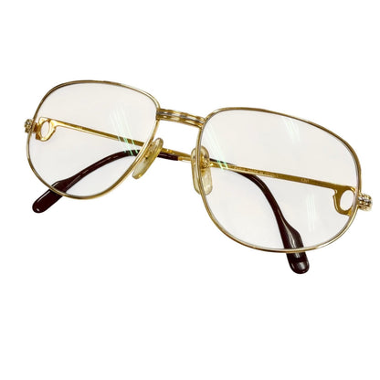 Cartier Vintage Trinity Gradient Lens Eyewear Sunglasses Gold Bordeaux