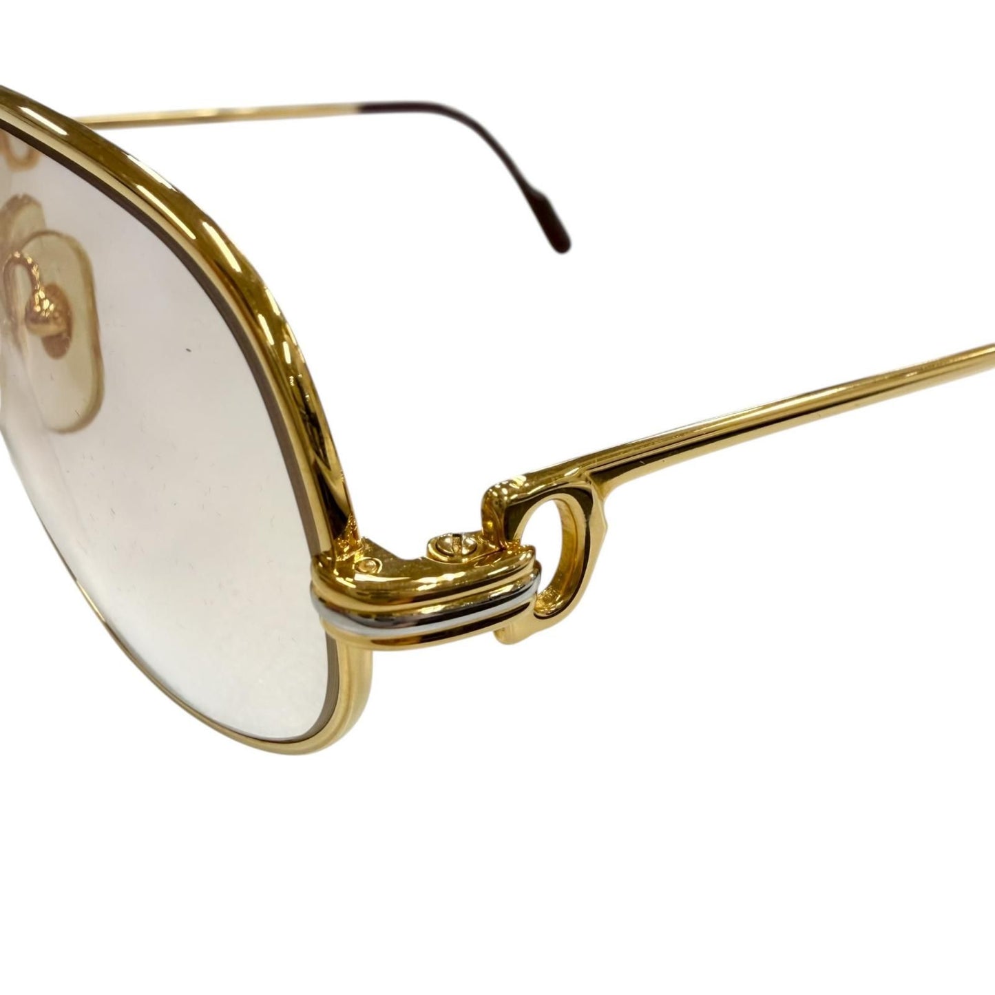 Cartier Vintage Trinity Gradient Lens Eyewear Sunglasses Gold Bordeaux — view 7